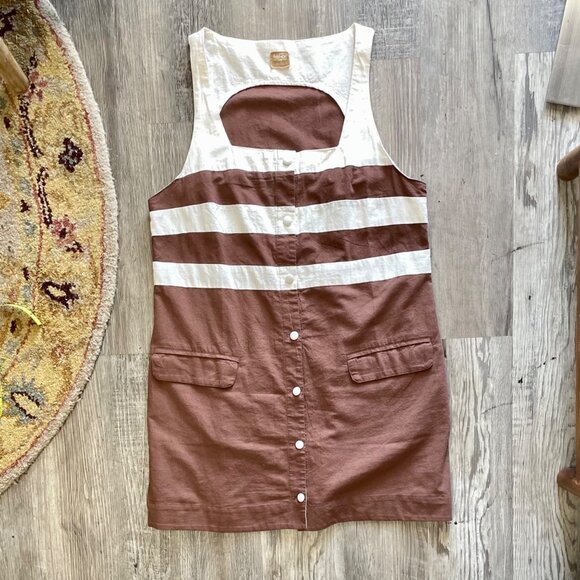 Free People free-est St. Tropez Tunic Striped Beach Mini Dress Cover-Up - Picture 11 of 12